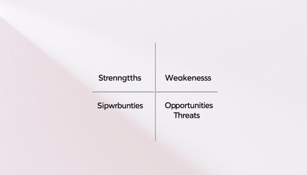 SWOT analysis framework visualization